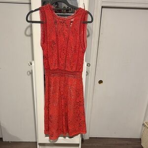 Elegant Red Lace Dress